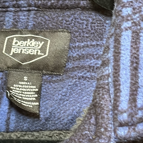 M Shacket - blue / black lined flannel - Picture 4 of 8